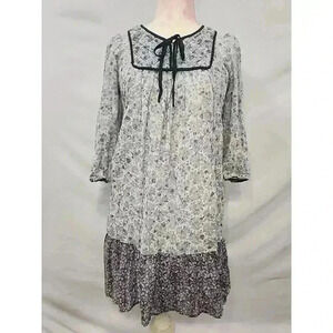 Zara Basic Floral Peasant Dress
